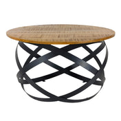 Table basse en métal noir Orbita