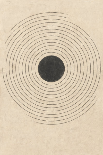 Cercle beige immobile