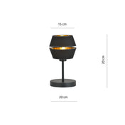 Lampe de table LUNOR Or Noir