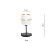 Lampe de table Lunor en or blanc