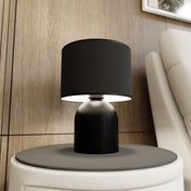 Lampe de table en acier noir et blanc Elira