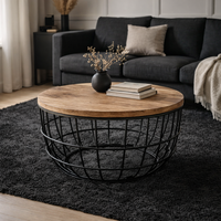 Table d'appoint en bois de tabac Lexara