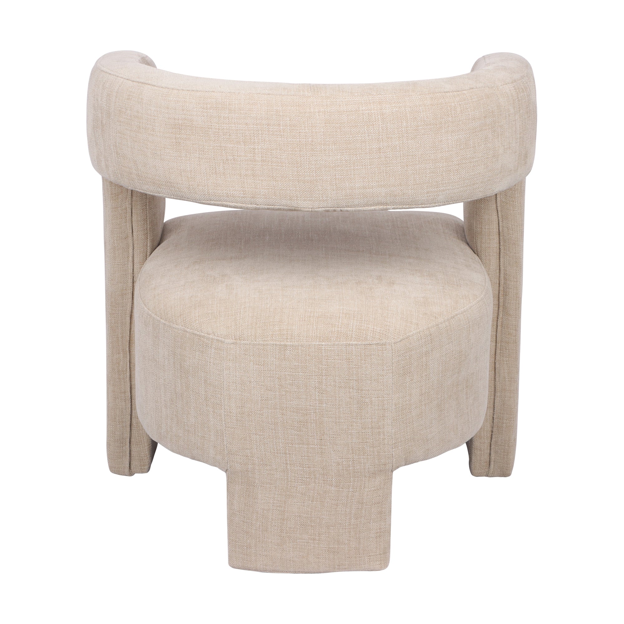 Fauteuil en tissu beige Numira
