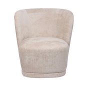 Fauteuil en tissu beige Serenella