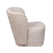 Fauteuil en tissu beige Serenella