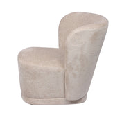 Fauteuil en tissu beige Serenella