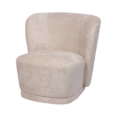 Fauteuil en tissu beige Serenella