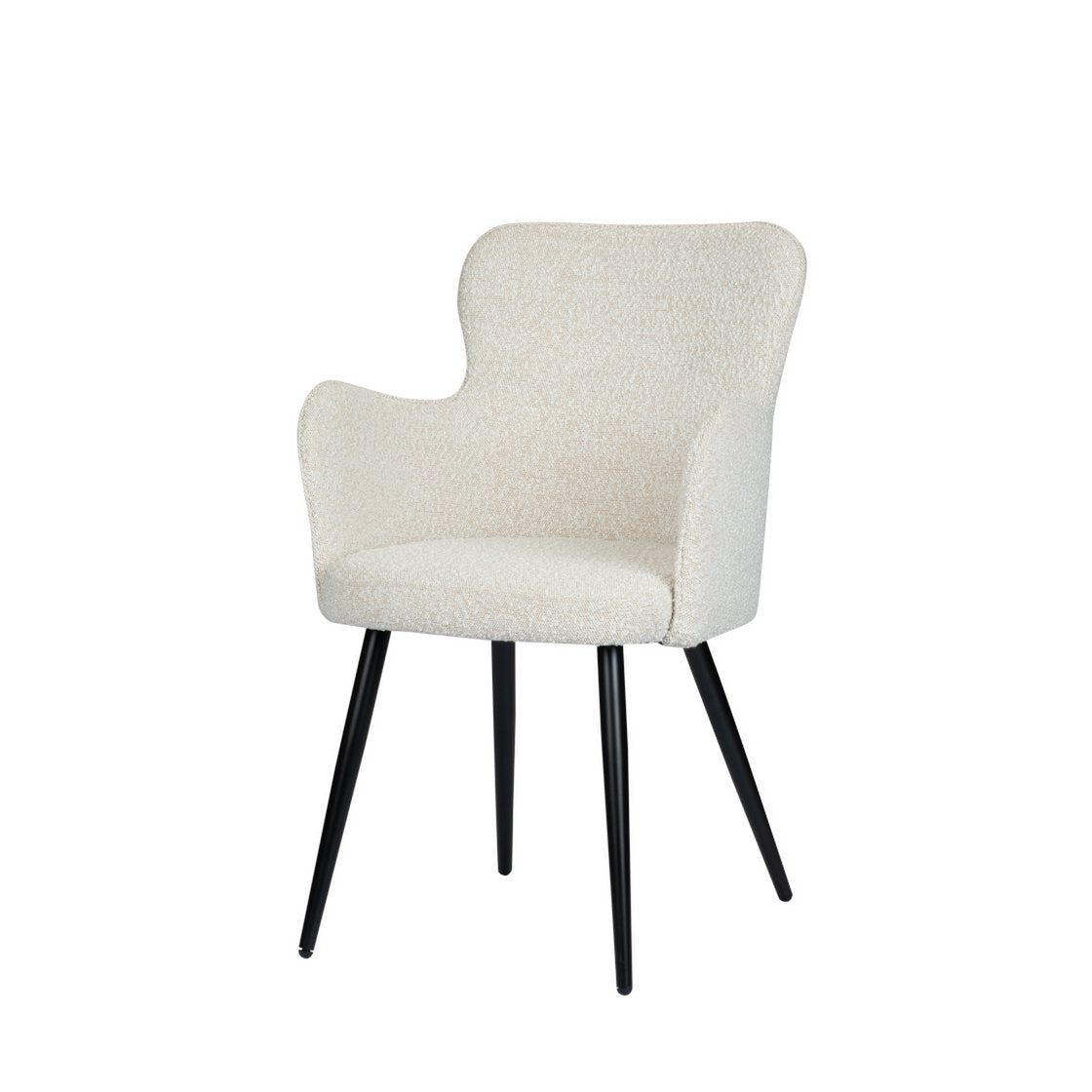 Elegant Pearl White Wing Chairs - Artisanal Luxury Set of 2