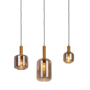 Handcrafted Luxury Black Metal and Glass Pendant Light Fixture