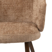 FANNUR PTP Luna Chair Set: Elegant Minimalist Design in Caramel
