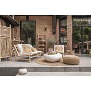 Flores raffia pouf