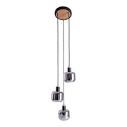 Handmade Black Metal and Glass Ceiling Lamp - Timeless Design