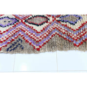 Luxury Handmade Moroccan Berber Carpet, Timeless Design 72x190cm