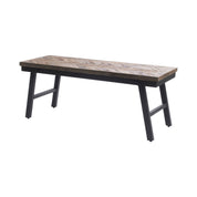 Handcrafted Artisan Herringbone Bench in Premium Natural Design