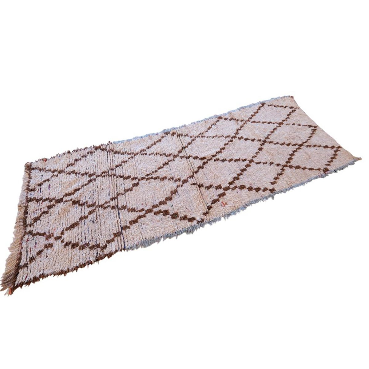 Handcrafted Moroccan Berber Carpet in Premium Wool, 98x278 cm
