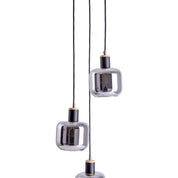Handmade Black Metal and Glass Ceiling Lamp - Timeless Design