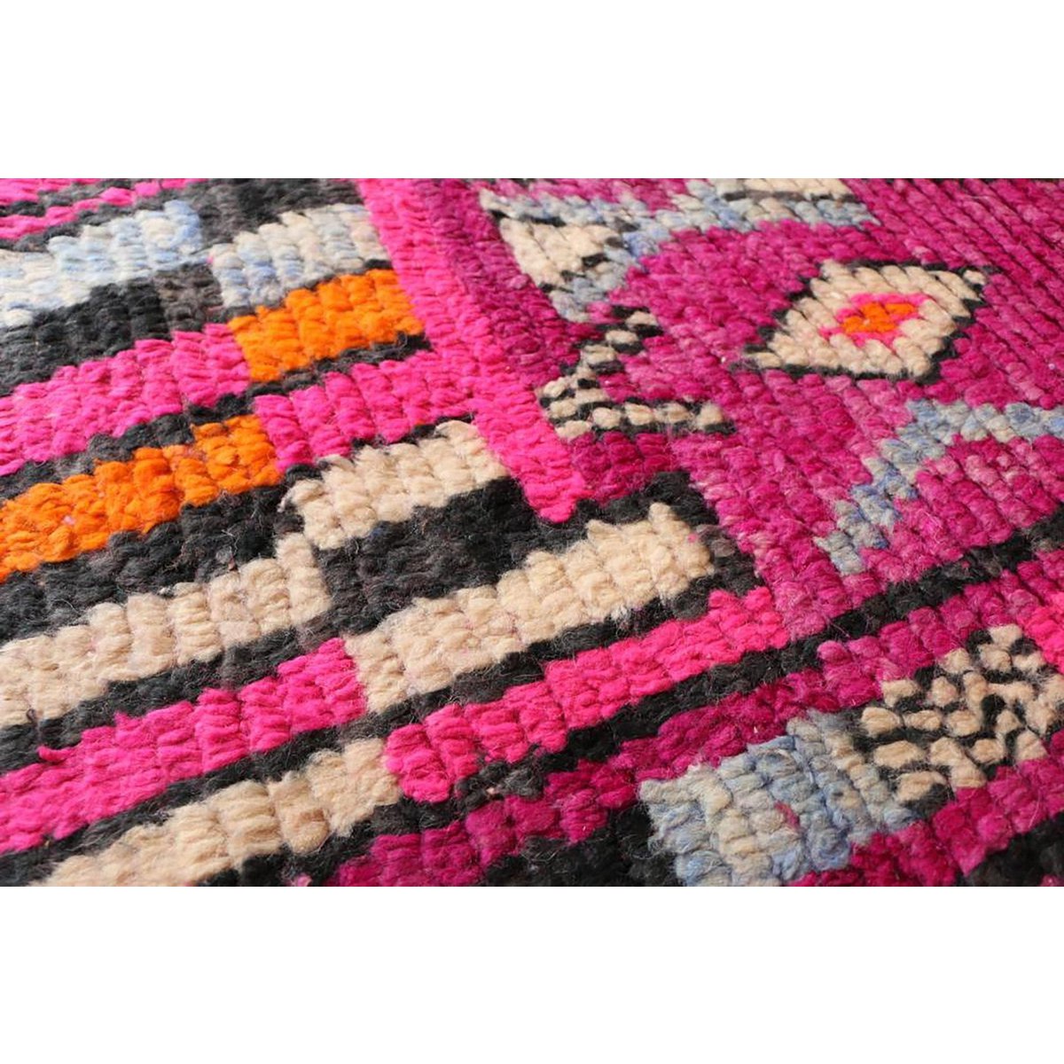 Handmade Moroccan Berber Carpet in Premium Wool, 77x514cm