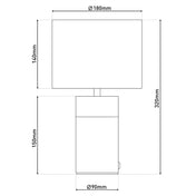 Lampe de table bleue or de Mary