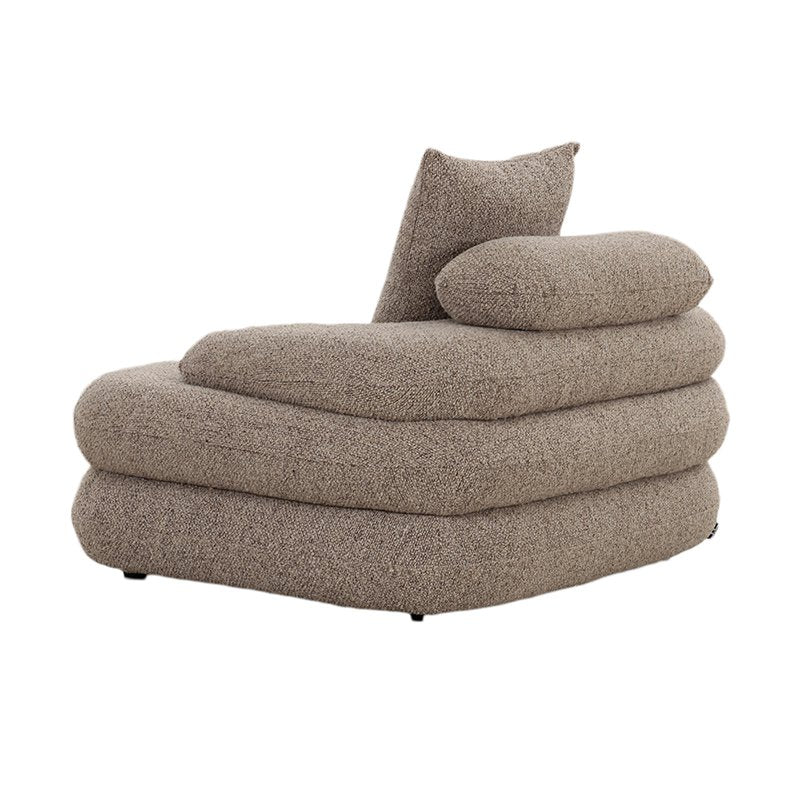 Timeless Luxury Handmade Lounge Chair in Sand Boucle Design