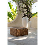 Hyacinth natural pouf