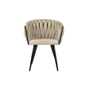 Sculptural Beige Wave Chairs, Hand-Finished Artisanal Design