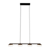 Lampe suspendue à LED artisanale intemporelle au design noir de qualité supérieure