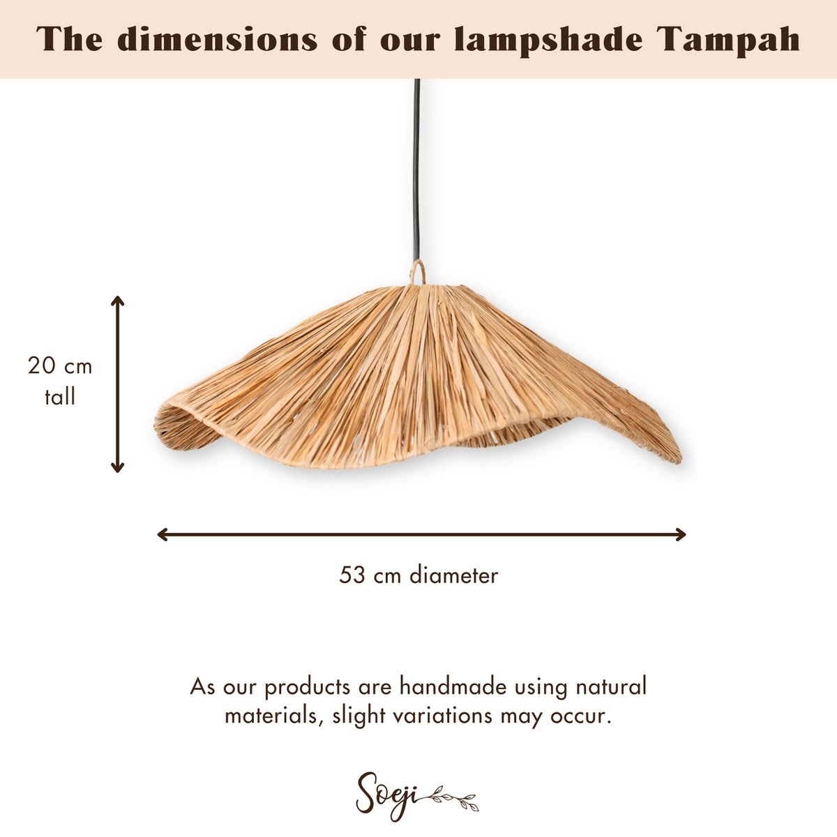 Luxury Handmade Raffia Pendant Light - Artisan Ceiling Lamp