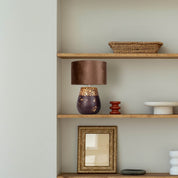 Handcrafted Luxury Ceramic Table Lamp in Beige and Gray