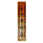 Handcrafted Luxury Berber Wool Carpet in Timeless Design 76x339cm