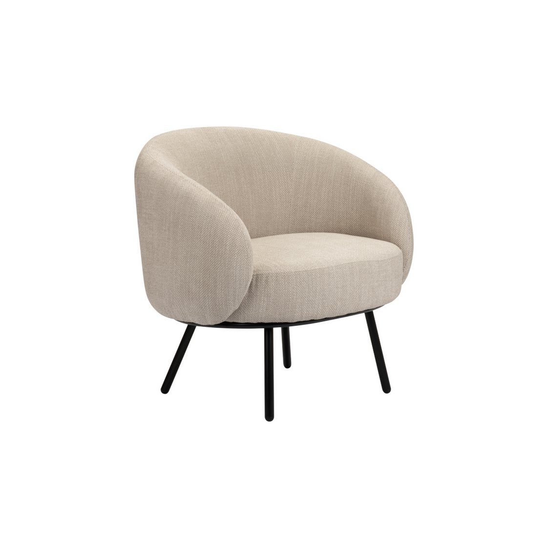 Timeless Handmade Beige Lounge Chair with Premium Natural Materials