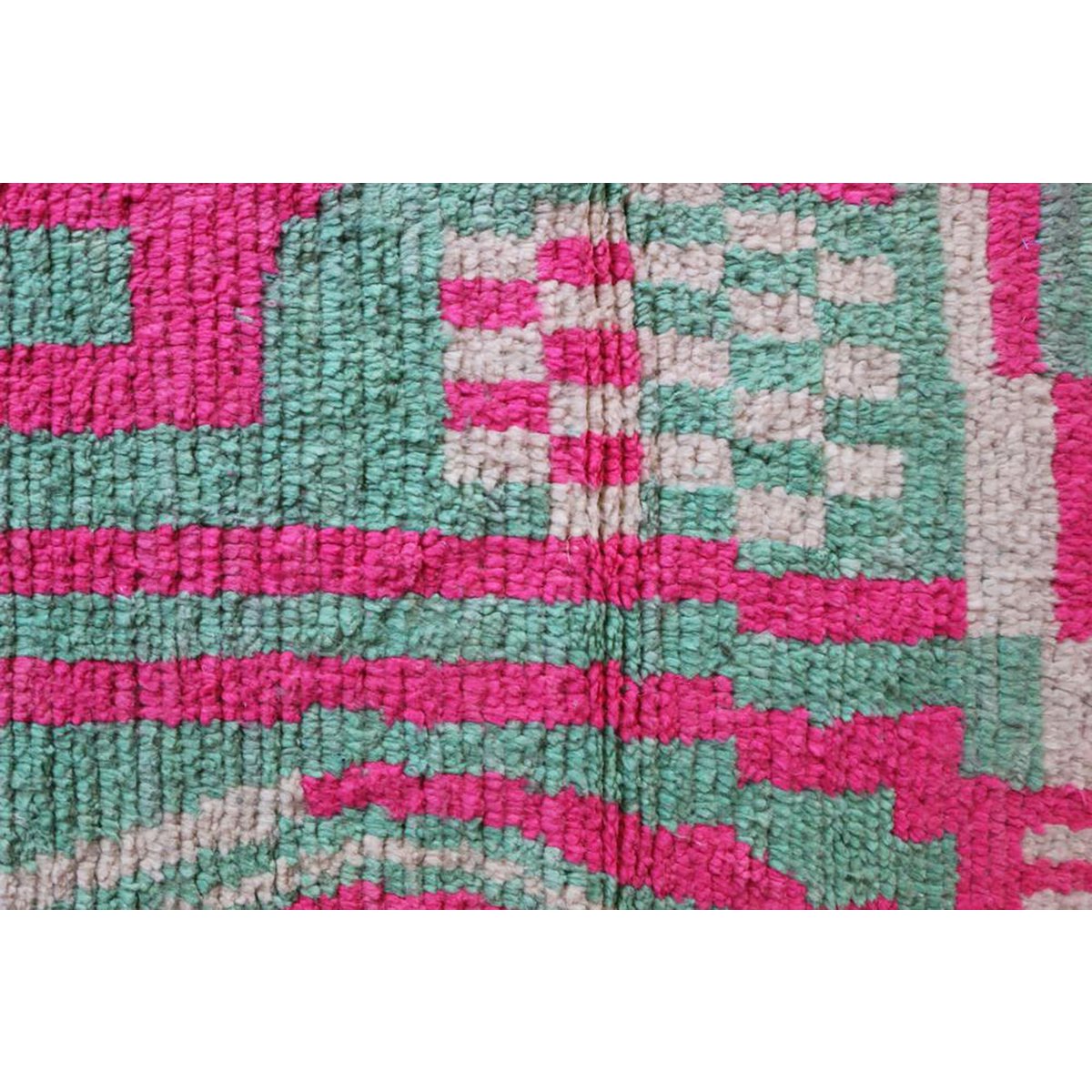 Handmade Moroccan Berber Carpet - Timeless Luxury Design 71x346cm