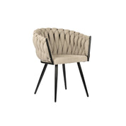 Sculptural Beige Wave Chairs, Hand-Finished Artisanal Design