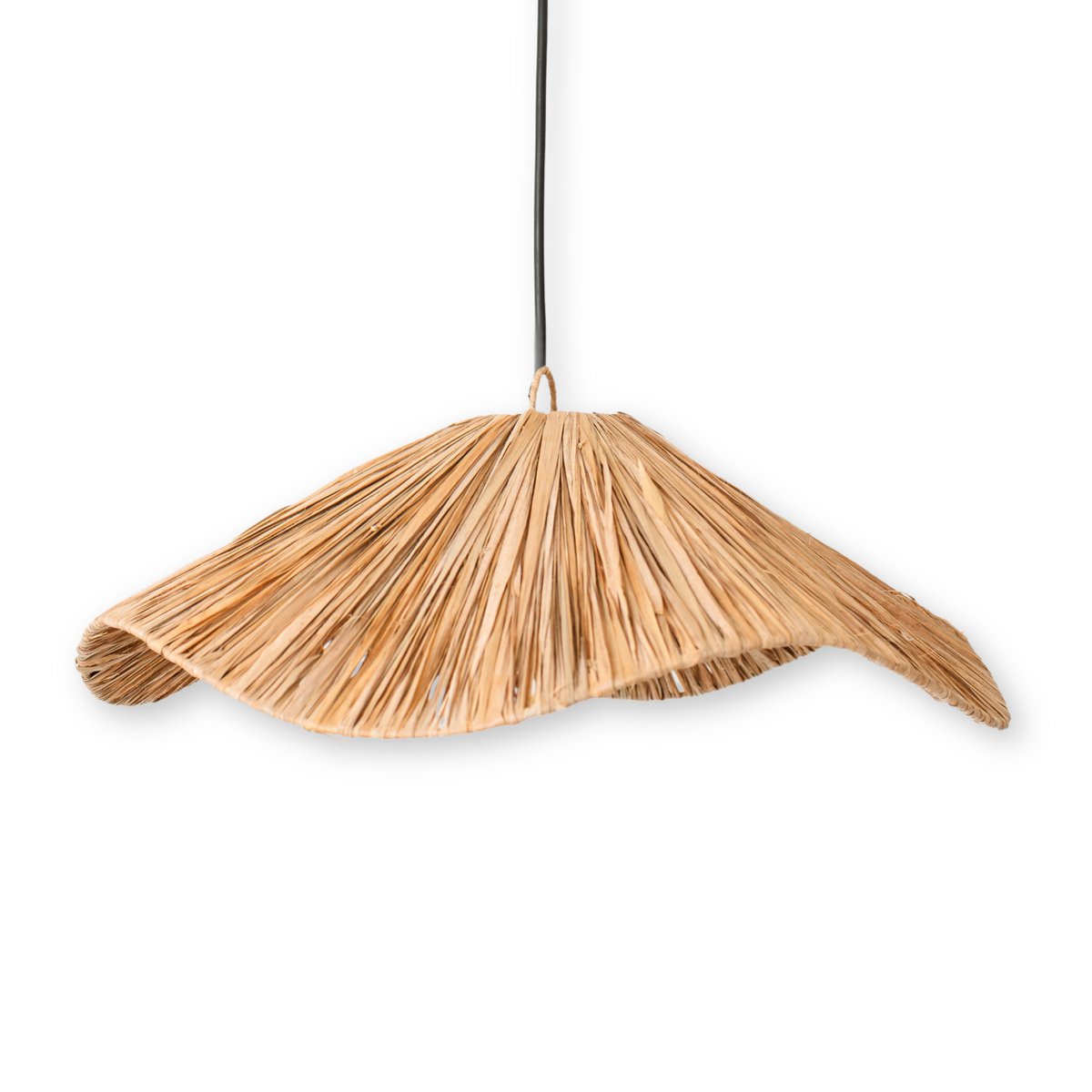 Luxury Handmade Raffia Pendant Light - Artisan Ceiling Lamp