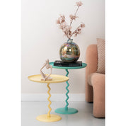 Handcrafted Zig Zag Side Table in Authentic Natural Materials