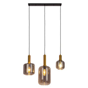 Handcrafted Luxury Black Metal and Glass Pendant Light Fixture