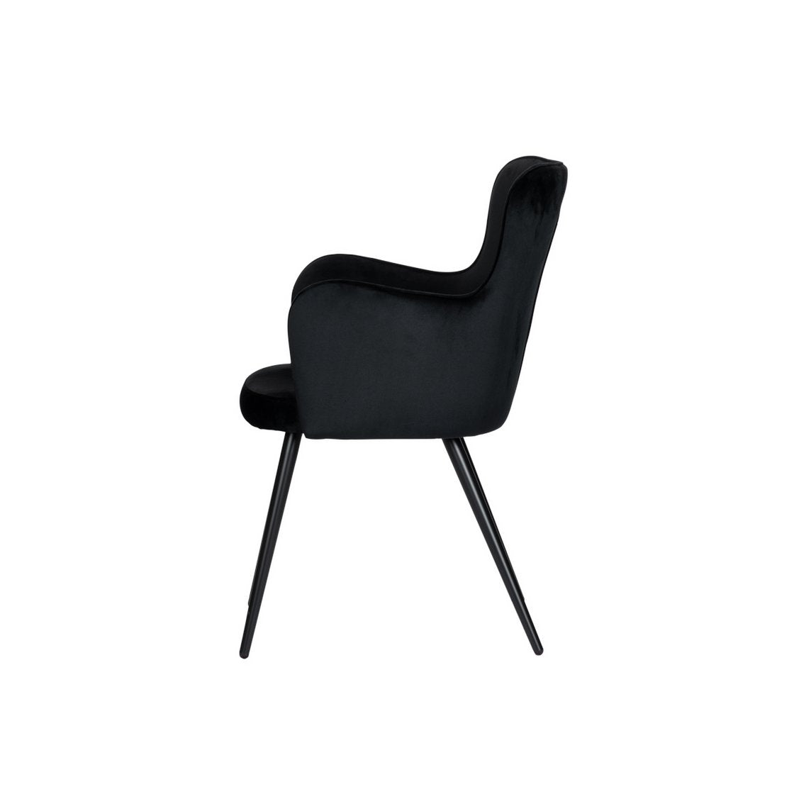Elegant Black Wing Chairs, Hand-Finished Artisan Craftsmanship