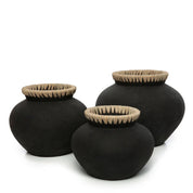Timeless Handmade Artisan Vase in Premium Black Natural Design