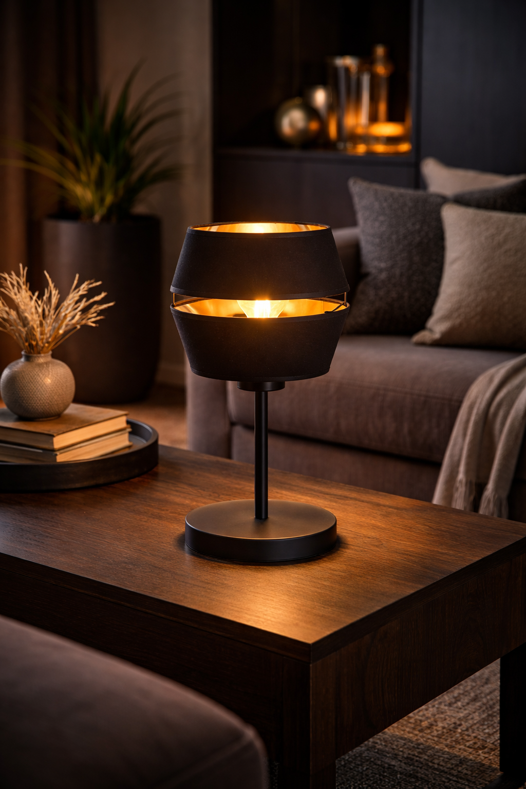 Lampe de table LUNOR Or Noir