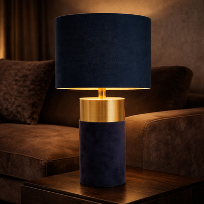 Lampe de table bleue or de Mary